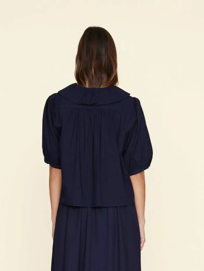 Xirena Navy Caspia Top Women Tops