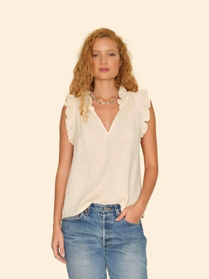 Xirena Oysterette Bex Gauze Top Women Tops