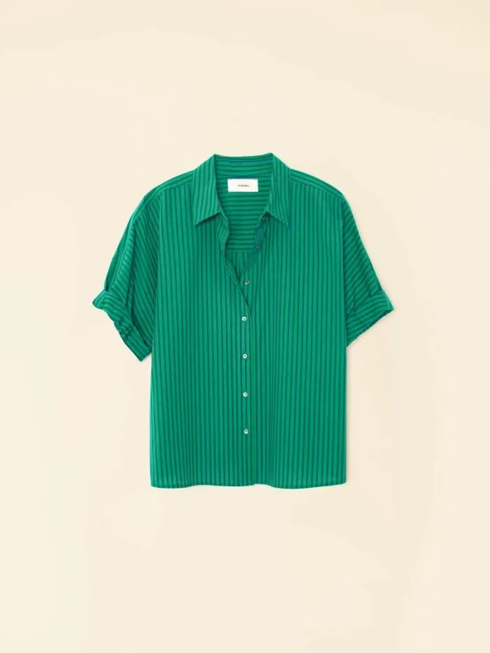 Xirena Pine Blue Teddy Shirt Women Shirts