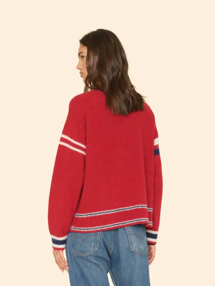 Xirena Red Blue Carey Cardigan Women Sweaters and Jackets