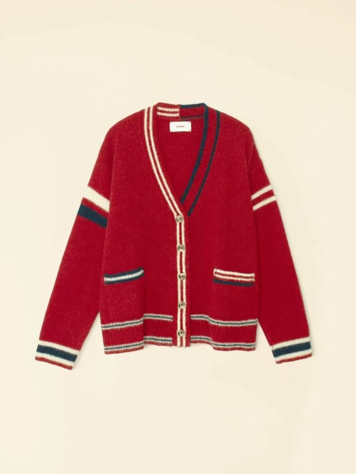 Xirena Red Blue Carey Cardigan Women Sweaters and Jackets