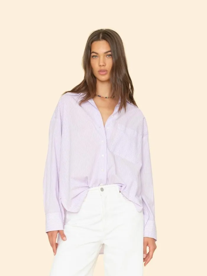 Xirena Violet White Sydney Shirt Women Shirts